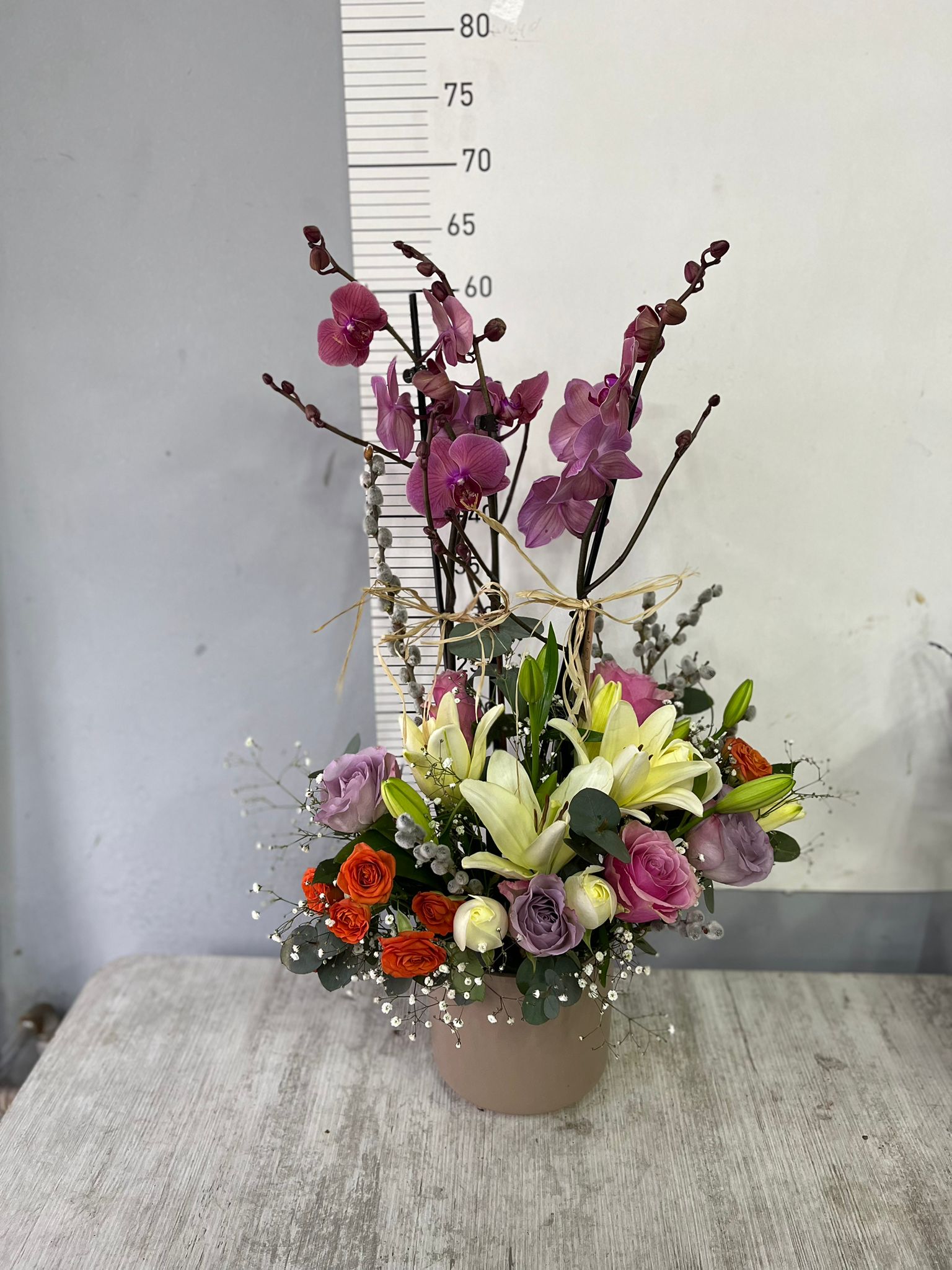 Ate� K�rm�z� Orkide Aranjman�