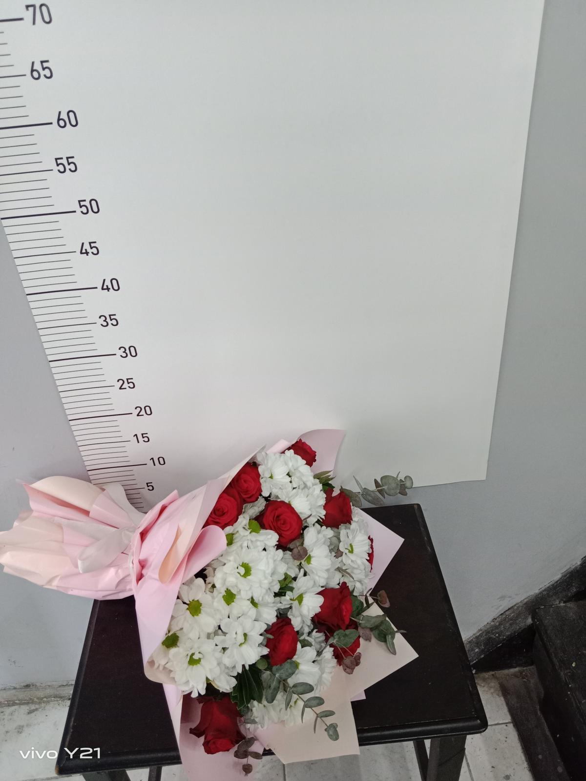 Papatya K�rm�z� G�l Buketi